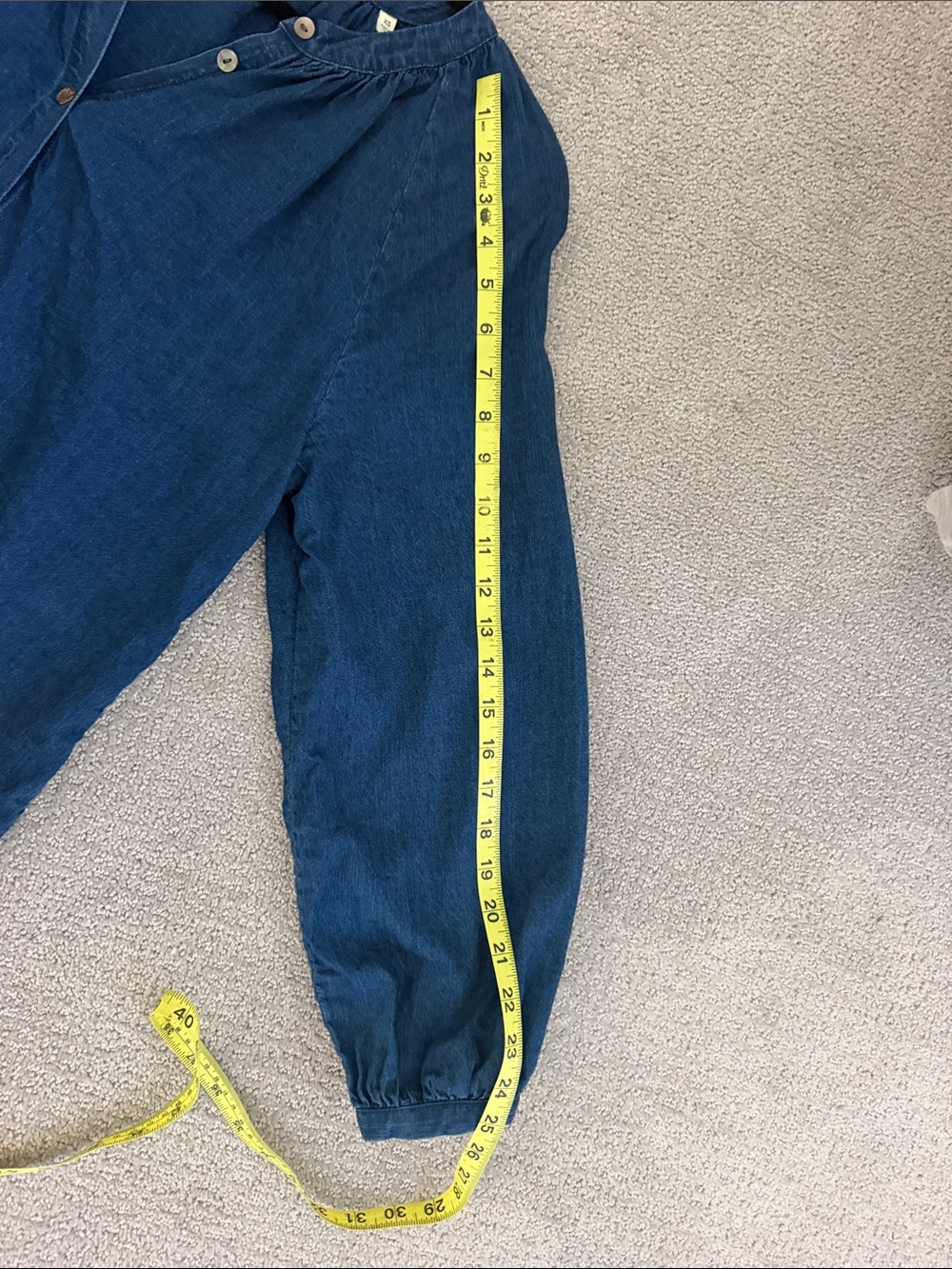 Faherty Indigo Button-Front Peasant Shirt - Picture 8 of 10